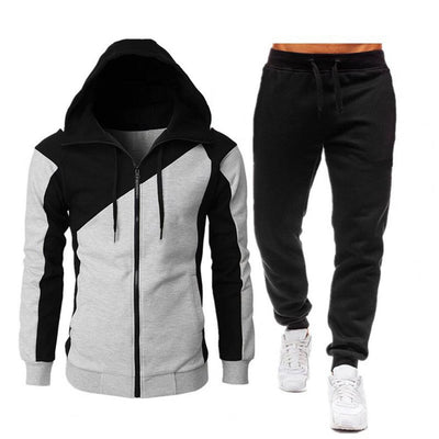 2pcs/Set Men&#39;s Sets Hooded Sweatshirt Pullovers Long Pants Two-piece Set Men Tracksuits conjuntos masculinos спортивный костюмn