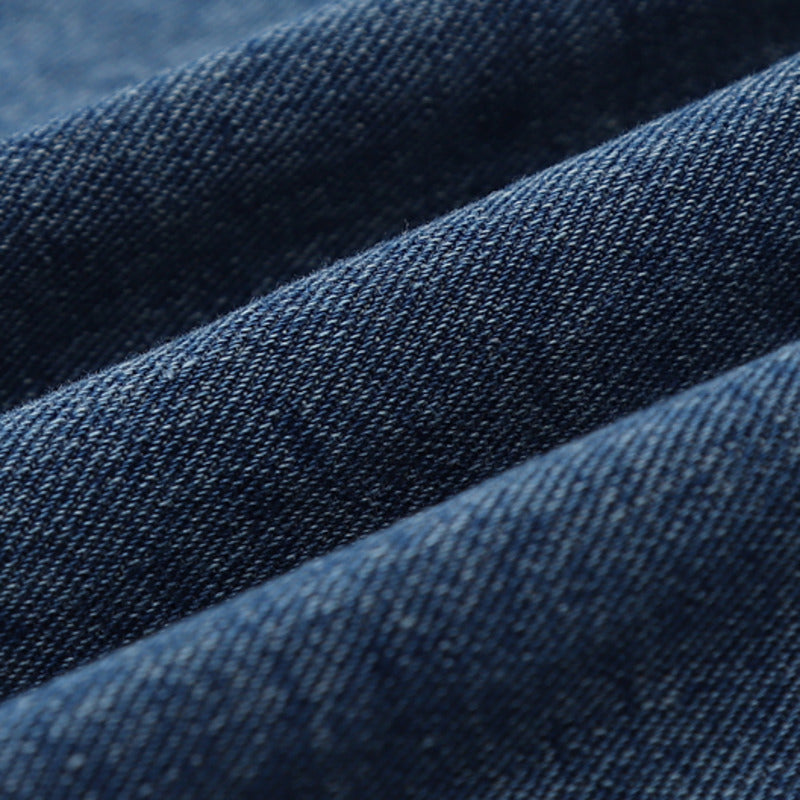 Stitching Contrast Color Denim Jacket Women Female Design Sense Spring Autumn Blue Shirt Ins Tide Long Denim Coat Chaqueta Mujer