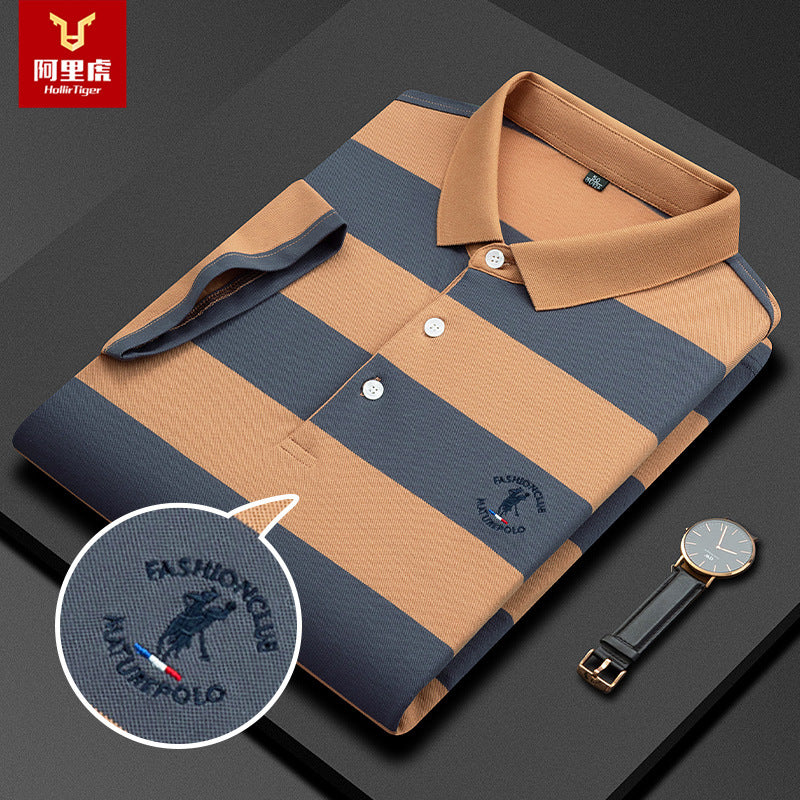 Men&#39;s 2022 Summer Polo for men New Striped Thin Section Short-sleeved Daily Casual Fashion Fit Male Polo Shirt футболки-поло