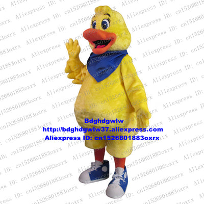 Yellow Long Fur Duck Duckling Mascot Costume Adult Cartoon Character Outfit Fashion Planning Vehicle-free Promenade zx2484