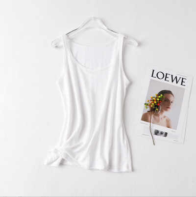 linen silk basic sexy tank top womens tops for women fashion cami summer white tanktop vest strap cute girls tanks singlets chic