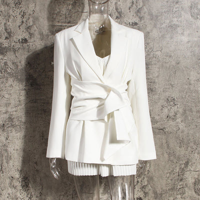 New Fashion 2021 Baroque Designer Blazer Jacket Women's Buttons Blazer White Casual Long Sleeve Blazer Jacket Outerwear