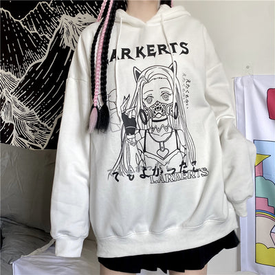 Woman sweatshirts Funny Cartoon Hoodies Cute Anime Oversize Hoodie Harajuku with print Tops punk Pullover Clothes #ZYNWY-664