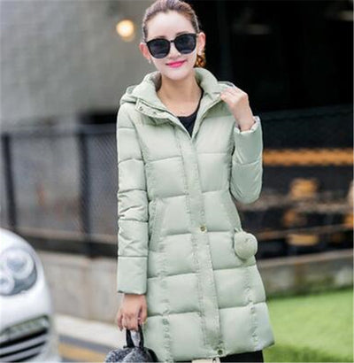 tnlnzhyn 2021 New Winter Jacket Women Hooded Down Cotton Jacket Fashion Slim Cotton Jacket Thick Warm Winter Jacket Coat Y652