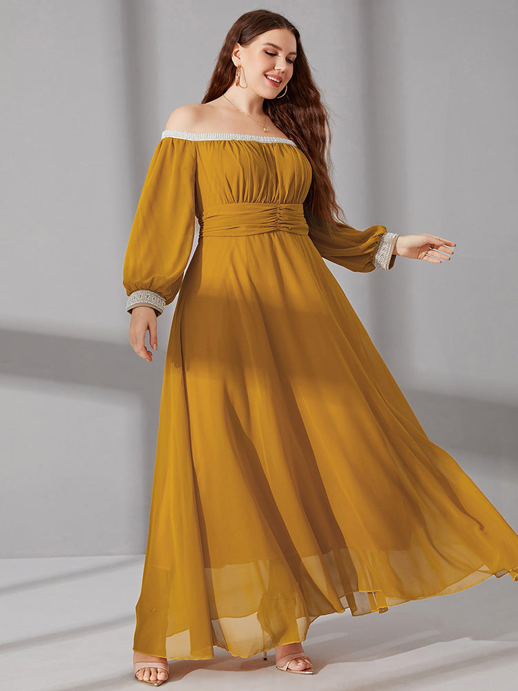 TOLEEN Women Plus Size Large Maxi Dresses 2022 Casual Chic Elegant Long Sleeve Muslim Turkey Evening Party Wedding Robe Clothing