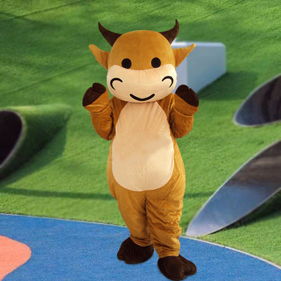 new kind of milk cow mascot costume dress on stock