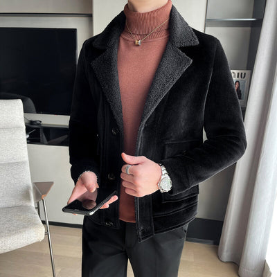2021 Autumn Winter Men&#39;s Wool Coat New Solid Color Cold Men Woolen Overcoat Male Turn-down Collar Casual Warm Trench Coat B625
