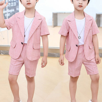 2022Cotton Linen Boy&#39;s Business Suits Summer Beach Formal Party Kid Suits 2 Pieces(Jacket+Pant )traje de novio