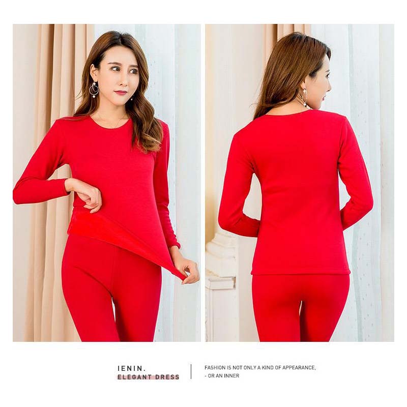Katesy For Women cotton Thermal Underwear sexy Woman Long Johns Long Sleeve Thermal Clothing Underwear Sets