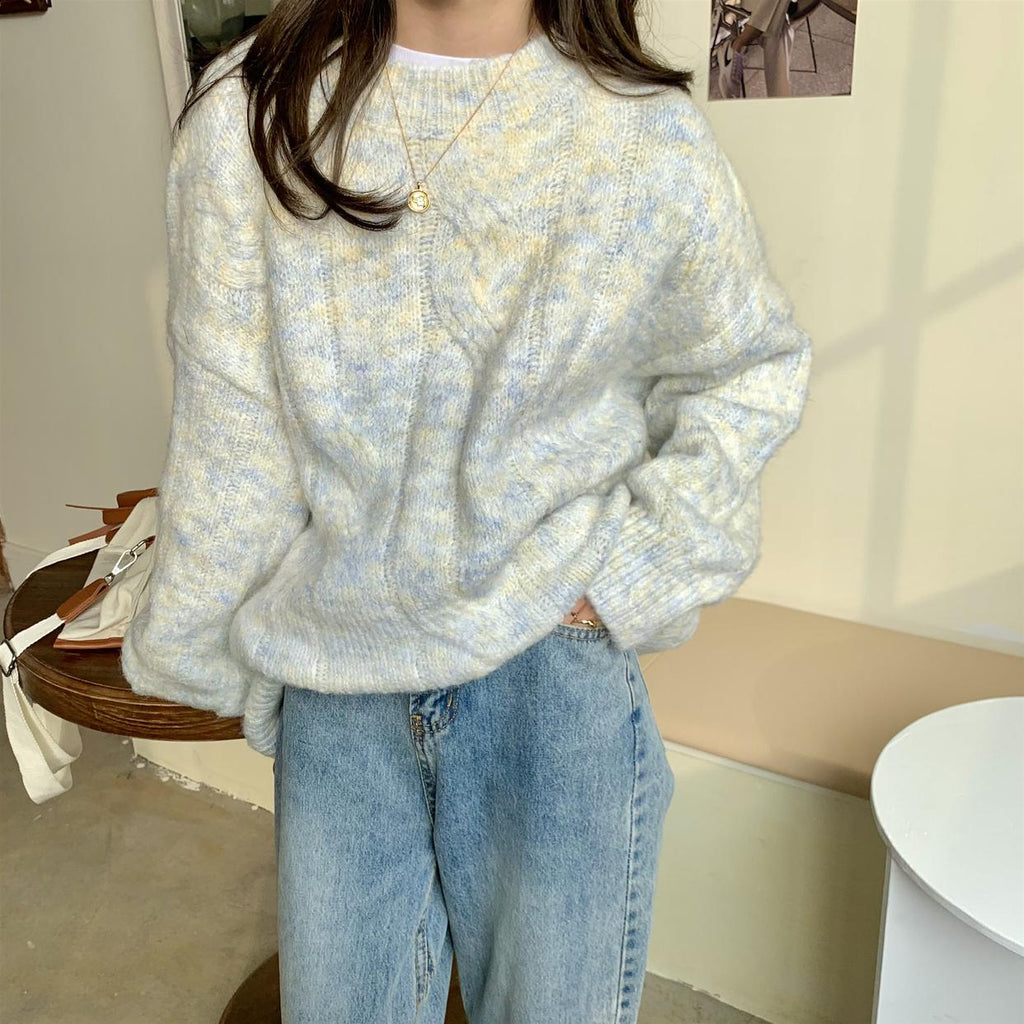 Warm Autumn Winter Pullovers Women Spring Sweet Knitted Sweaters Elegant Tender Casual O-neck Knitwear Tops Basic All-match Cozy