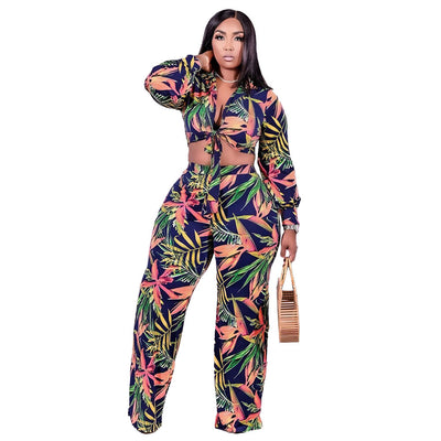 Professional Leisure Plus Size Women Clothing Two Piece Set 3x African Clothes for Womens Simple Printing Wholesale Dropshipping