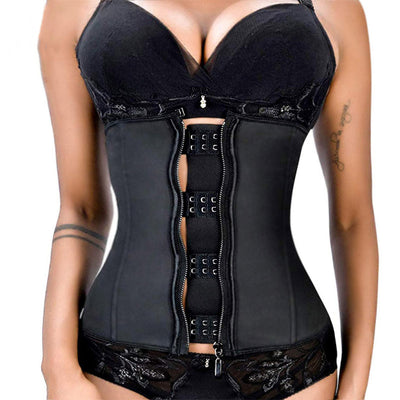 XXS-6XL Women Latex Rubber Waist Trainer Body Shaper Hook Zipper Bustiers Waist Cincher Tops Slimming Shapewear Girdle Slim Belt