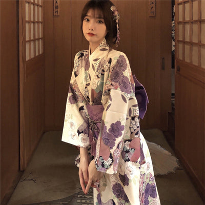 Japanese Traditional Festival Streetwear Asian Kimono Women Retro Evening Dress Robe Female Maternity Clothes Yukata Kimono