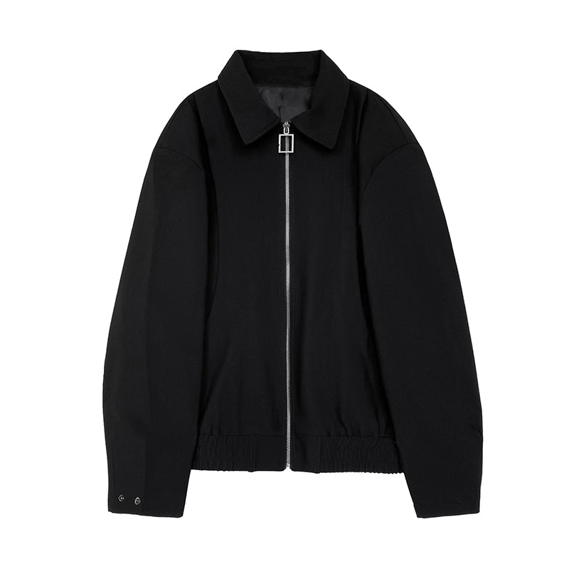 2022 Men&#39;s Black/white Color Outerwear Top Korean Loose Short Style Shoulder Pad Jackets Fashion Splicing Casual Coats M-XL