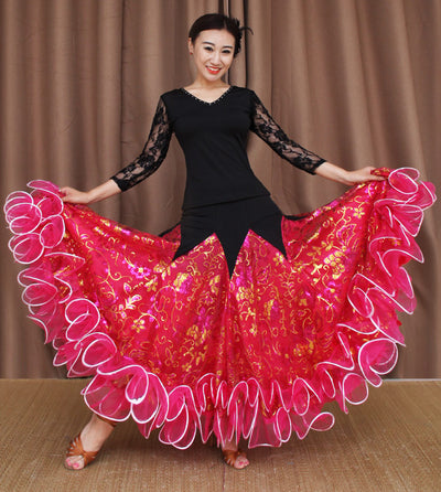 2017 Woman Ballroom Dance Skirt Nice Color Wonderful Design For Modern/Jazz/Waltz Adult Dance Garment Lady Dance Clothes DQ5044