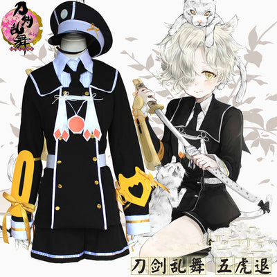 Touken Ranbu Online Anime Cartoon Halloween Cosplay Gokotai Man Woman Cosplay Costume hat+coat+shirt+pants+belt+tie+Wrist+Foot
