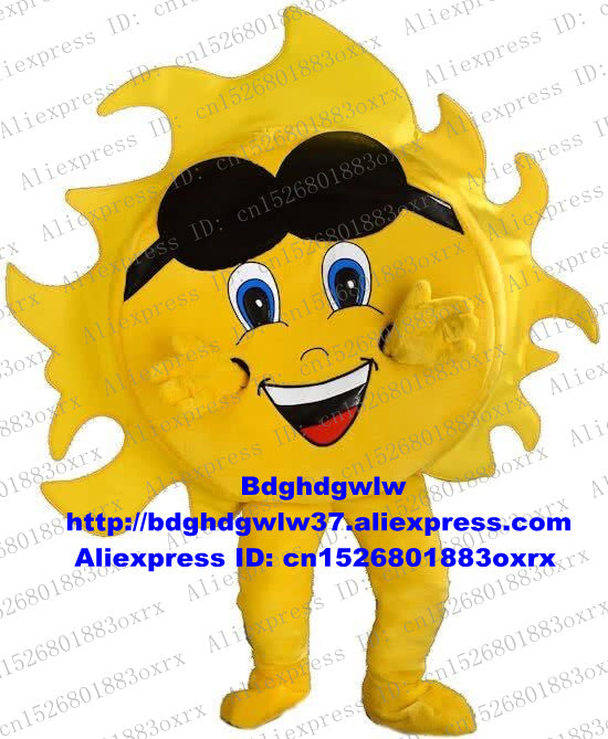 Yellow Sun Sunshine Mascot Costume Adult Cartoon Character Outfit Suit Trade Show Fair Business-starting Ceremony zx2378