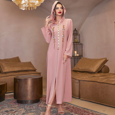 Ramadan Muslim Women Long Abaya Middle East Islamic Maxi Robe Caftan Luxury Rhinestone Arabic Turkey Dubai