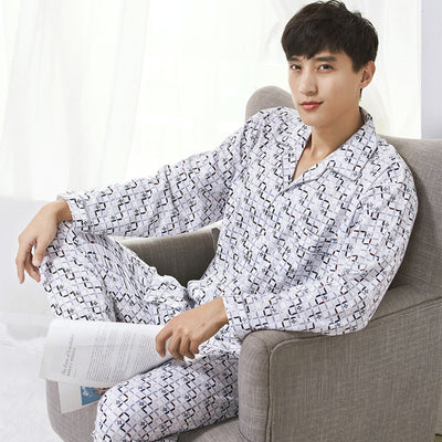 Men&#39;s Homewear Pajamas Sets Winter Long Sleeve Trousers Sexy Pajamas for Men Pajama Outwear Set