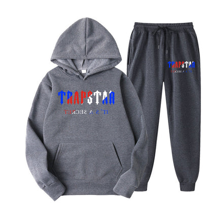 Tracksuit TRAPSTAR Brand Printed Sportswear Men 16 colors Warm Two Pieces Set Loose Hoodie Sweatshirt + Pants Set Hoodie jogging