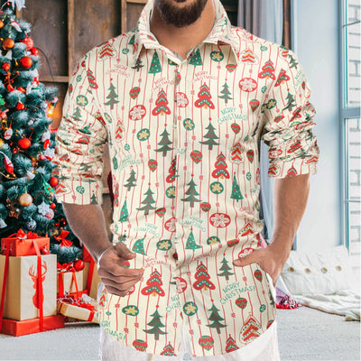 3D Blouse Fashion Christmas Casual Digital Top Printed Shirt Men's Lapel Men Shirts shirts for men