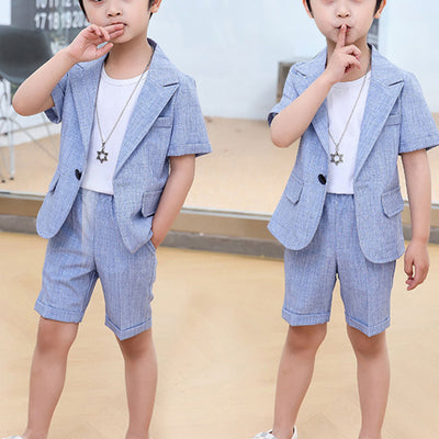 2022Cotton Linen Boy's Business Suits Summer Beach Formal Party Kid Suits 2 Pieces(Jacket+Pant )traje de novio