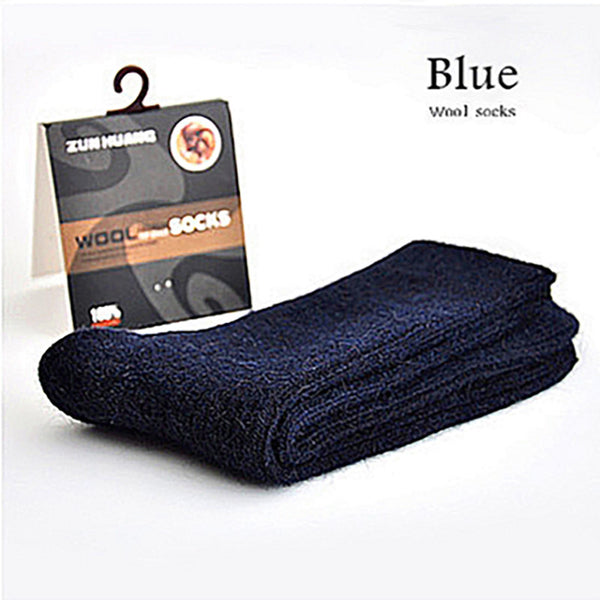 New Men's Super Thick Merino Wool Socks High Quality Big Size Men Wool Socks Soild Color Brand Winter Warm Wool Socks 3pair=1lot