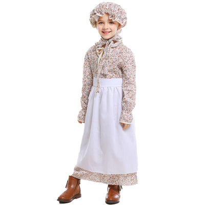Parent-child wear children girl maid Little Red Riding Hood wolf grandma costumes fairy tale theme clothing garden farm skirt
