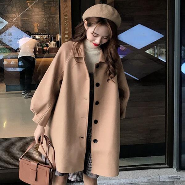 2021 Autumn and Winter New Women&#39;s Coat Middle and Long Warm Woolen Coat Womanliness Wool Coat Jacket Women
