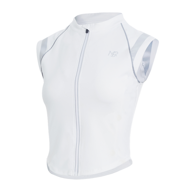 Athletic Zip Up Sweat Vest Jacket Reflective Night Run Yoga Top High Quality Nylon Sports Shirts Fitness Women Gym Workout Tops