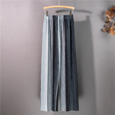 Women Wide Leg Pant Casual Fashion High Waist Striped Suit Pants for Women Cool Boyfriend Pants Straight Wide Leg Trousers 17625