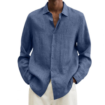 Chic Men Blouse Super Soft Shirt Washable Men Shirt Tops Autumn Chemise Quick Dry