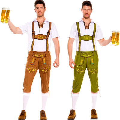 Men Beer Festival Suit Beer Men Halloween Costumes Adults Oktoberfes CostumesHalloween Cosplay Costumes Set 3 Colors