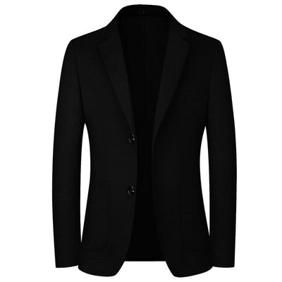 2021 Autumn Winter Fashion Wool Men Thick Coats Turn-down Collar Male Wool Blend Jackets Outerwear Men's Casual Overcoat B538