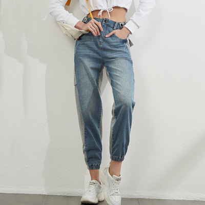 Harem Pants Jeans For Women High Waist Cargo Capris Loose Oversize Baggy Denim Trousers Vintage Jeans 2022 Trend New