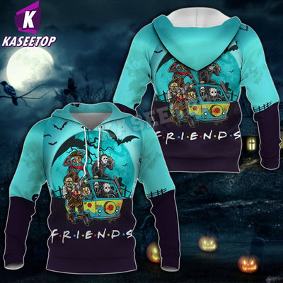 Friends Show Horror Halloween 3D Printed Hoodies Men Zip Hoodies Sweatshirts Boy Jackets Pullover Tracksuits Animal Streetwear