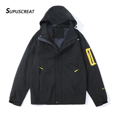 SUPUSCREAT Spring Autumn Men And Woman Windbreaker Waterproof Windproof Outwear Male Hooded Soft Shell Jacket Zipper Bomber Coat