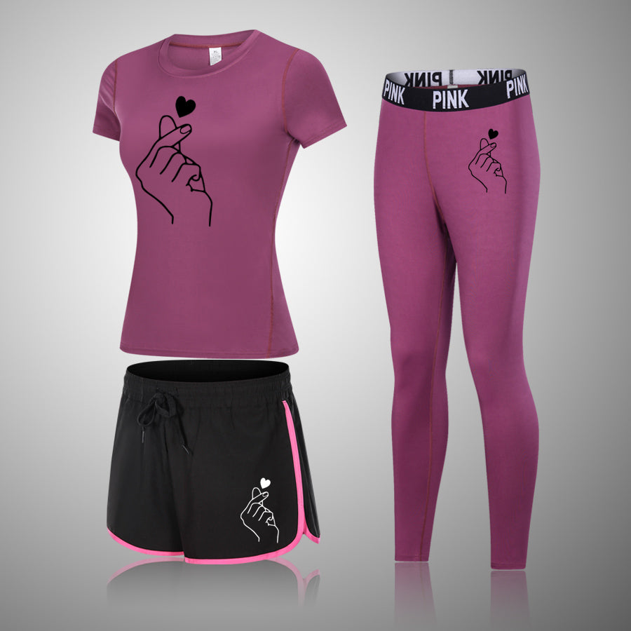 Brand Women&#39;s Yoga Leggings Jogging Workout Sport Suit Sportswear Yoga Set Fitness Gym Clothes Running Tennis T-Shirt