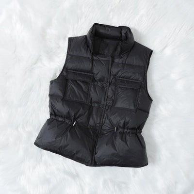 Ultra Light 2022 Women Sleeveless Down Vest Winter Warm White Duck Jacket Female Stand Collar Waistcoat