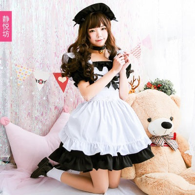Women Sweet Black cat lolita costume gothic lolita women The maid outfit costume vestido lolita Halloween costume for women