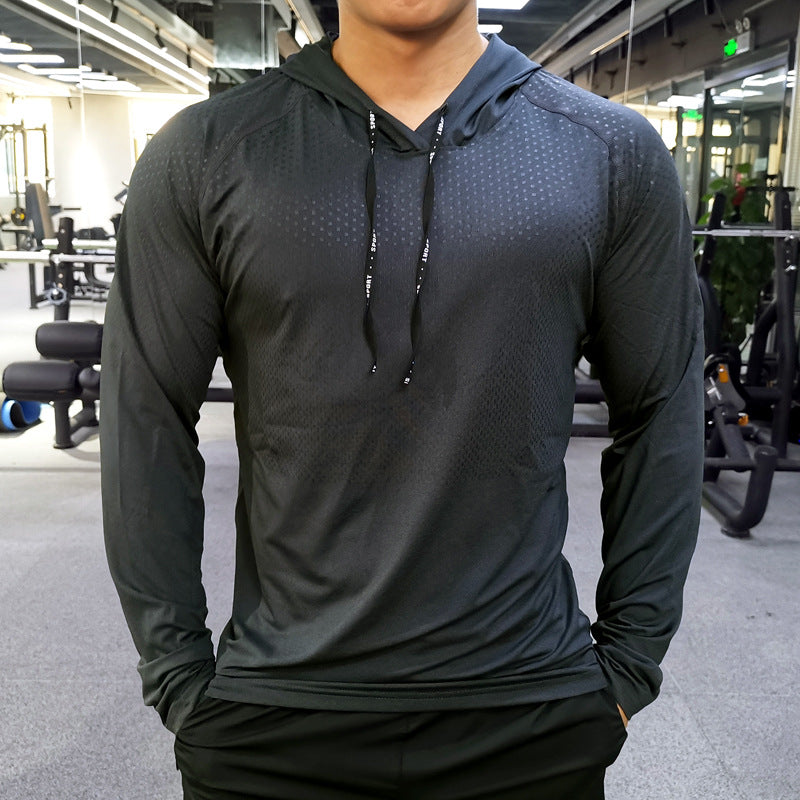Sports Training Hoodie Workout Jackets Men Quick Dry Track Jacket Fitness Sport Coat For Men Sportswear Tops Shirt Gym