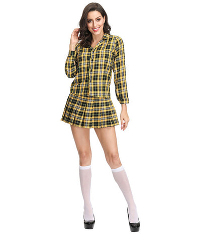 New Europe and America Fashion School Student Plaid Skirt Costume Cosplay School Girls Uniform