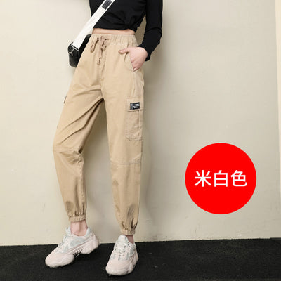 Autumn and winter new overalls plus velvet harem, thin loose casual high waist sports pants women
