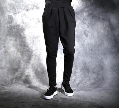 Autumn winter thicken personality trousers mens pants plus velvet harem pant mens feet trousers fashion pantalon homme street