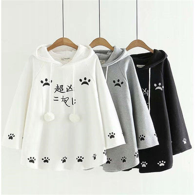 Autumn / winter 2021 cute little fresh student jacket wear pullover casual warm embroidery plus velvet pullover women