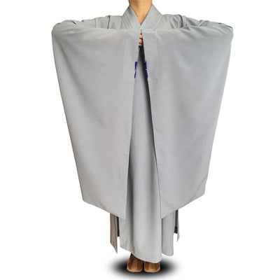 Male Female Meditation Clothing Vestment Shaolin Monk Costume Gray Zen Buddhist Monk Robes TA1804