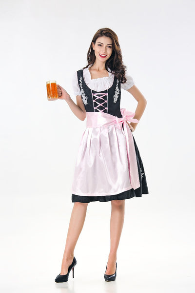 Adult Women Octoberfest Oktoberfest Fancy Dress Bavaria Beer Girl Maid Dirndl Outfit