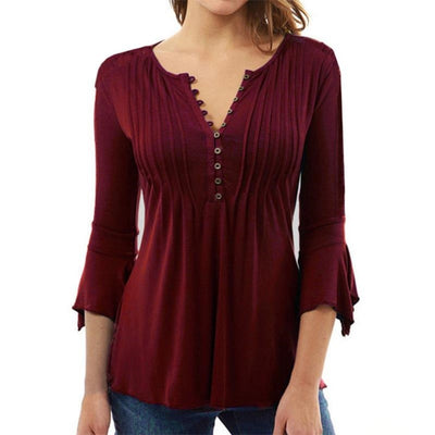 blusas Blouse Shirts Tops Plus Shirt Flare Ruffles Loose Size Summer Solid Tunic Chiffon Elegant Casual feminina Women Sleeve El