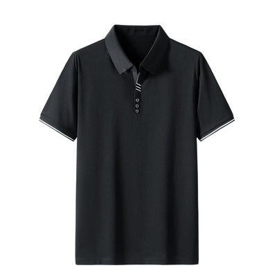 Men's Polo Shirt Summer New Men Short Sleeve T-shirt Lapel-up Loose Cotton Thin Comfortable Male Shirt Business Men Casual Tops