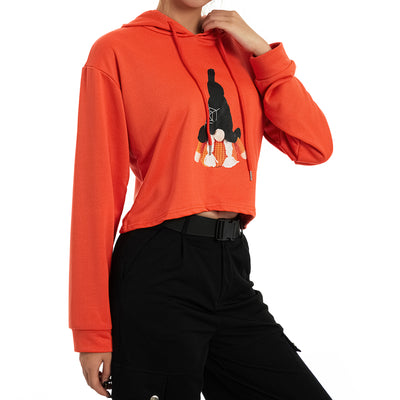 Women&amp;#39;s Sweatshirt Cute Gnome Print Hoodies,2021 Autumn New Fashion Casual Long Sleeve Drawstring Loose Pullover Sweatshirts